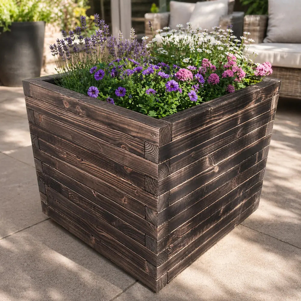 Customisable Wooden Trough Planter