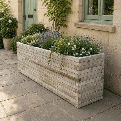Customisable Wooden Trough Planter