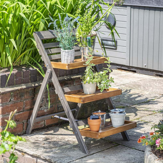 Alderley Hardwood Plant Ladder Small