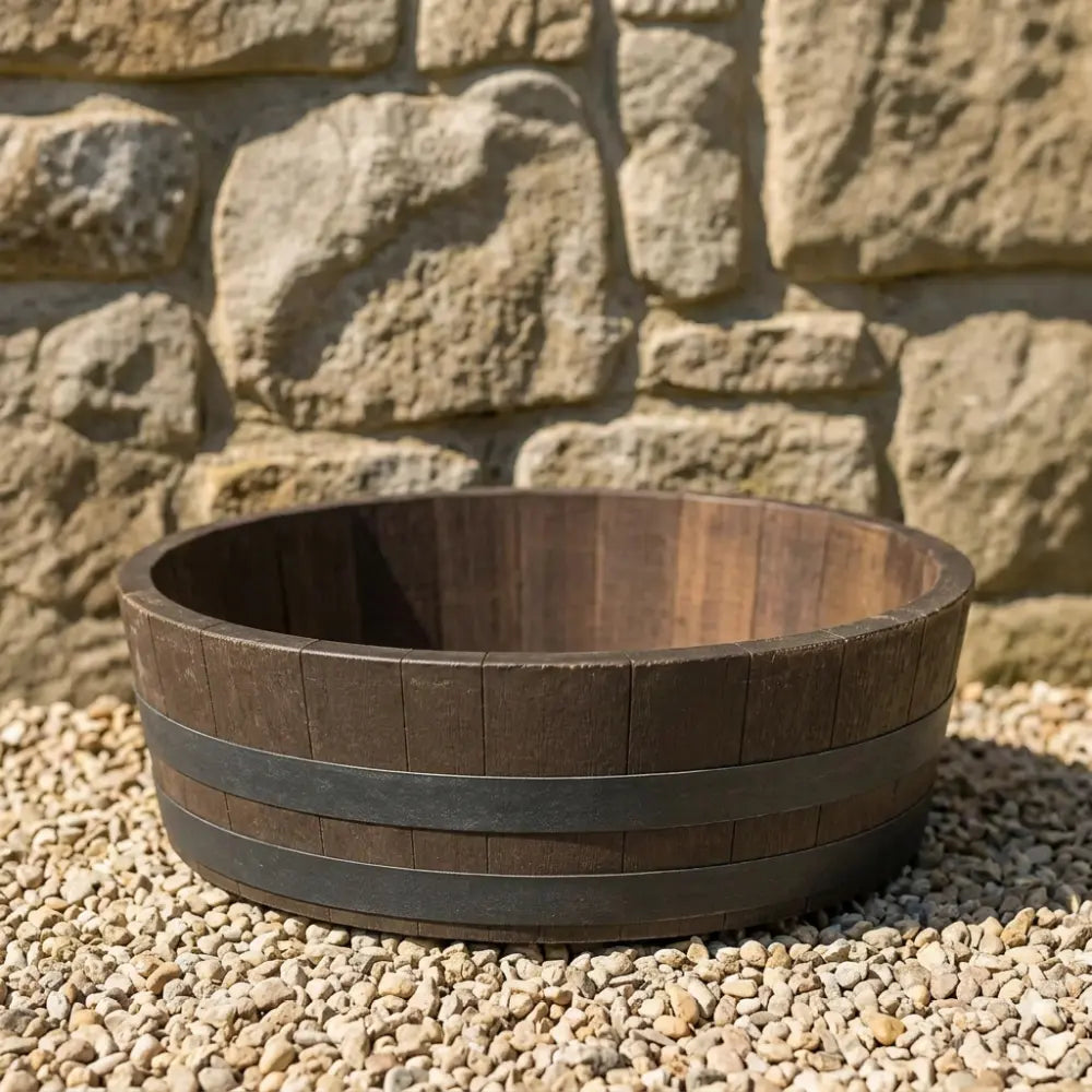 #65-70cm(D) x 21cm(H) 1/4 Barrel
#Brown/Black Band
#with Liner
#without Liner