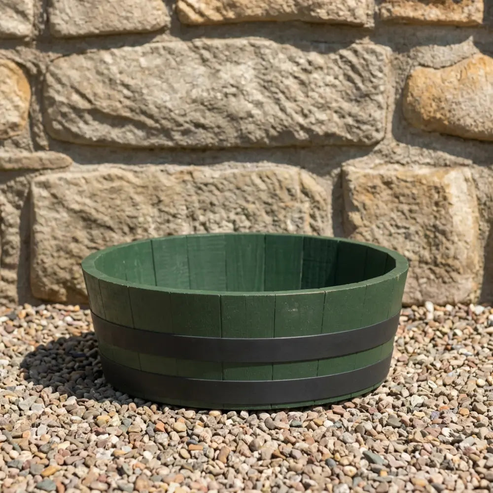 #65-70cm(D) x 21cm(H) 1/4 Barrel
#Green/Black Band
#with Liner
#without Liner