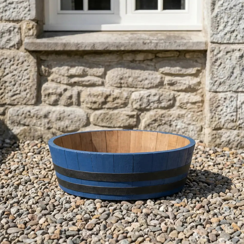 #65-70cm(D) x 21cm(H) 1/4 Barrel
#Blue/Black Band
#with Liner
#without Liner