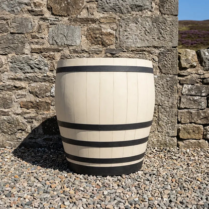 #90cm(D) x 94cm(H) 3/4 Barrel
#Cream/Black Band
#with Liner
#without Liner