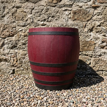 #65-70cm(D) x 21cm(H) 1/4 Barrel
#90cm(D) x 94cm(H) 3/4 Barrel
#Burgundy/Black Band
#with Liner
#without Liner