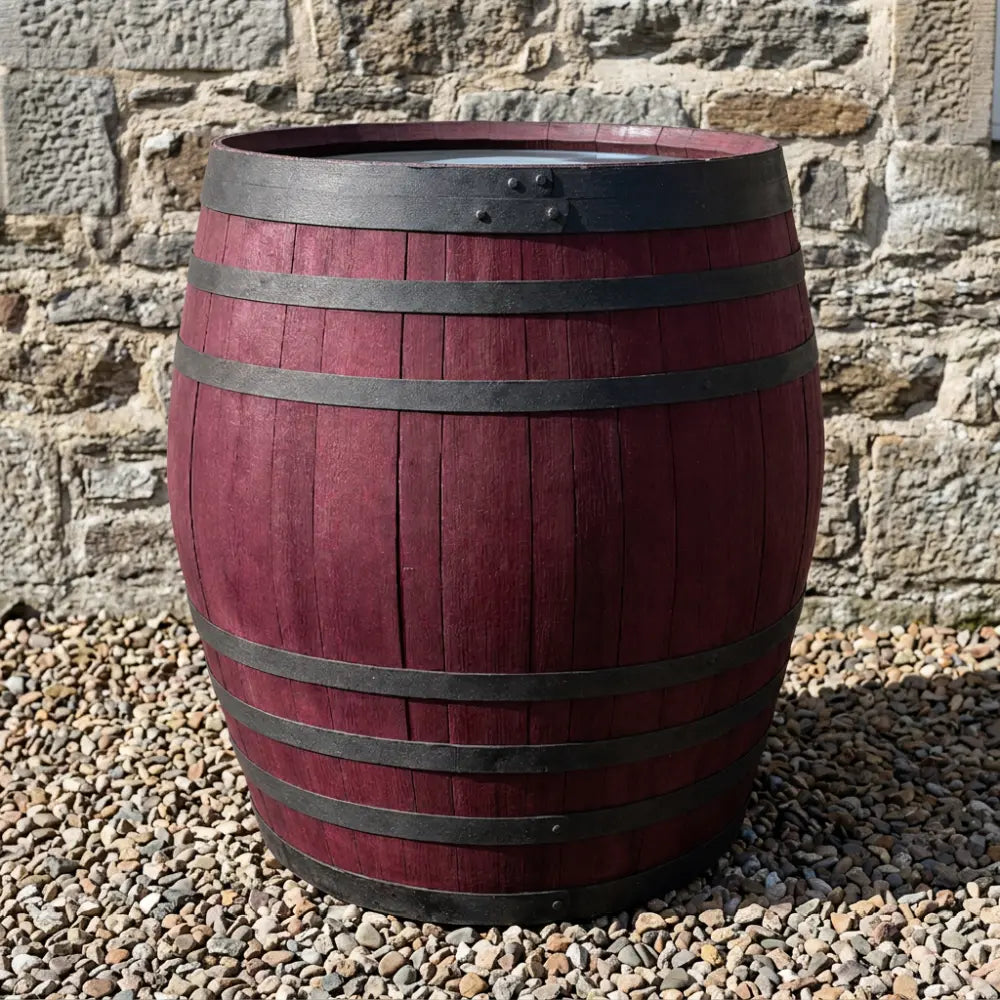 #90cm(D) x 130cm(H) Full Barrel
#Burgundy/Black Band
#with Liner
#without Liner