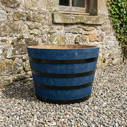 #90cm(D) x 65-66cm(H) Half Barrel
#Blue/Black Band
#with Liner
#without Liner