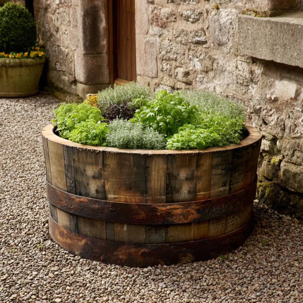 #65-70cm(D) x 21cm(H) 1/4 Barrel
#Natural Timber/Rustic Band
#with Liner
#without Liner