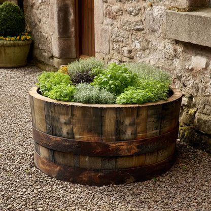 #65-70cm(D) x 21cm(H) 1/4 Barrel
#Natural Timber/Rustic Band
#with Liner
#without Liner