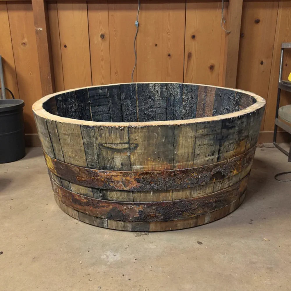 #65-70cm(D) x 21cm(H) 1/4 Barrel
#Natural Timber/Rustic Band
#with Liner
#without Liner