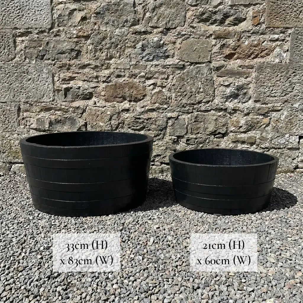 #80-85cm(D) x 33cm(H) 1/4 Barrel
#Black/Black Band
#with Liner
#without Liner