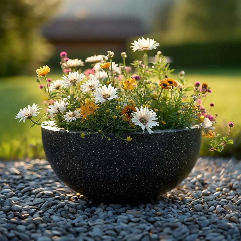 Zinc Galvanised Bowl Planter