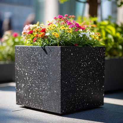 Zinc Galvanised Cube Metal Planter