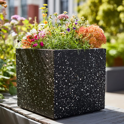 Zinc Galvanised Cube Metal Planter