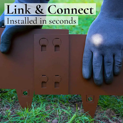 5m Steel Lawn Edging 1.5mm Thick (1 Set/ 5pcs)