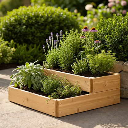 Premium Cascading Wood Raised Bed