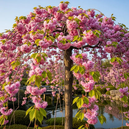 10ft Premium Standard Cheal's Weeping Cherry Blossom Tree | 'Kiku Shidare Zakura' | 6/8cm Girth | Grown in 20L Airpot