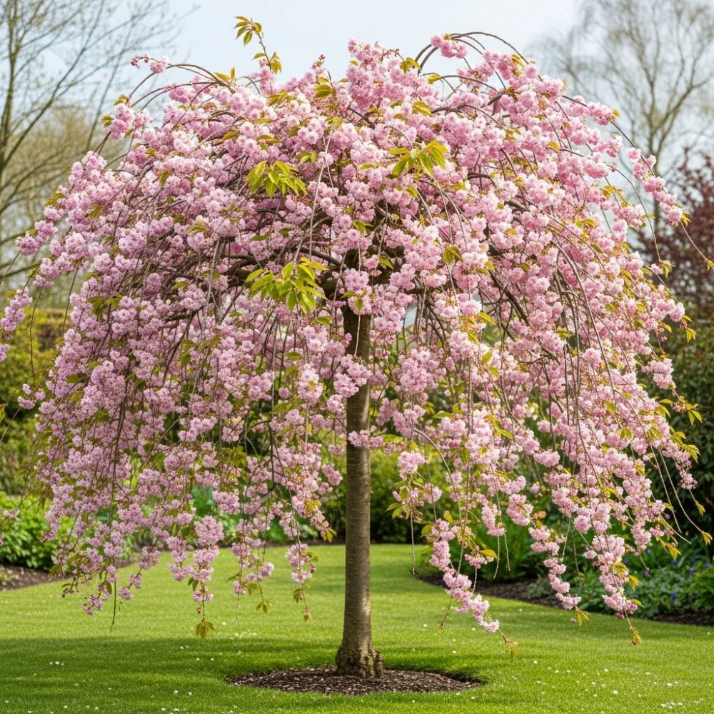 6ft Half-Standard 'Kiku Shidare Zakura' Mature Cheal's Weeping Cherry Blossom Tree | 6/8cm Girth | Grown in 20L Airpot