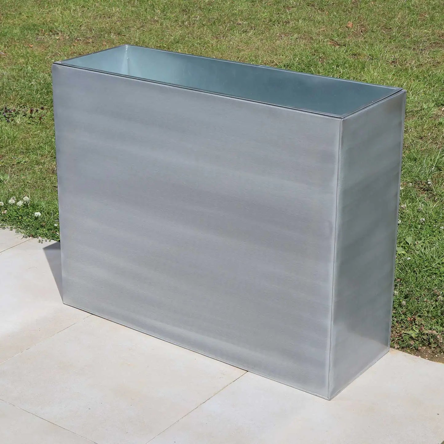 Zinc Galvanised Long Tall Trough Planter
