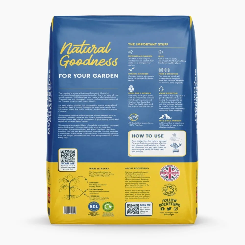 50L Organic Peat-Free Multi-Purpose Compost