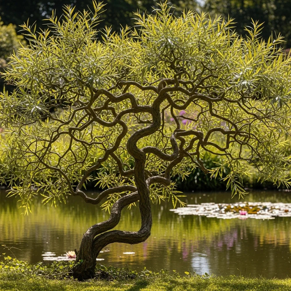 4ft Corkscrew Willow | Salix matsudana 'Tortuosa' | 2 Years Old | 9L Pot