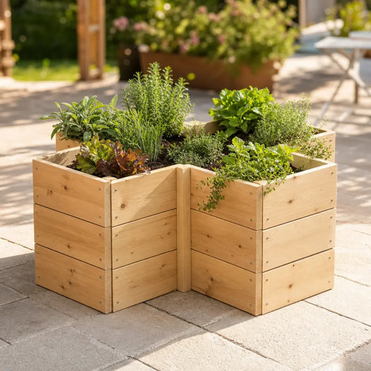 Premium Cross Wood Raised Bed