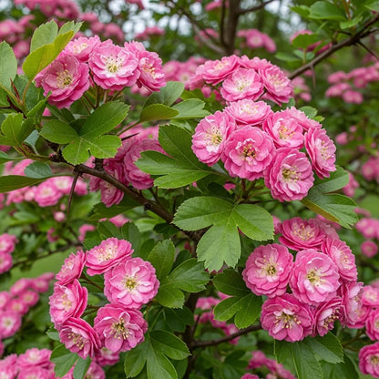 5ft Double Pink Hawthorn Tree | Crataegus laevigata 'Rosea Flore Pleno' | Bare Root | 2 Years Old