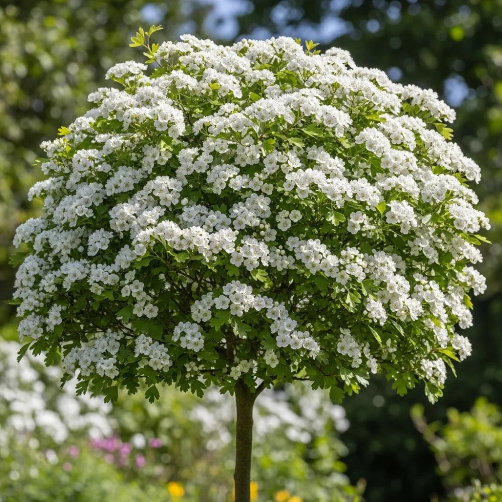 6ft Half-Standard 'Plena' Double White Hawthorn Tree | Mature Bare Root | 6/8cm Girth
