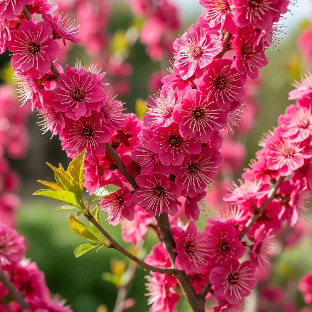 3ft Top Worked Dwarf Russian Almond Blossom Tree | Prunus tenella 'Firehill' | 9L Pot