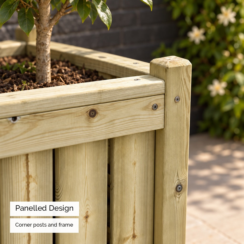 Elegant Square Planter - panelled design