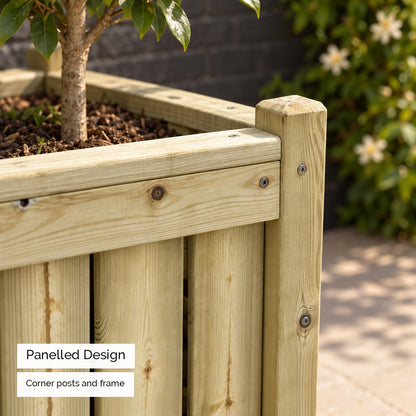 Elegant Square Planter - panelled design