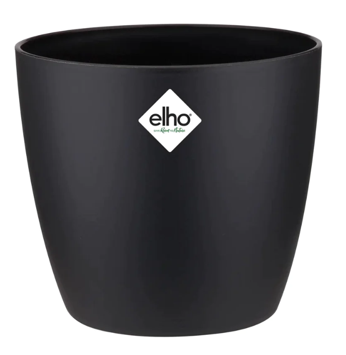 Elho Brussels Round 18 Black Plant Pot
