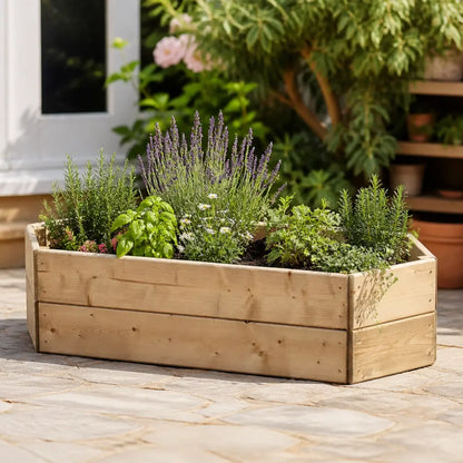 Premium Extended Hexagon Wood Raised Bed