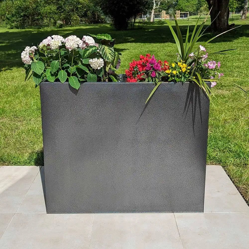 Zinc Galvanised Long Tall Trough Planter