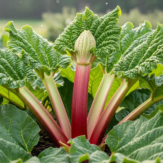 Fulton's Strawberry Surprise' Rhubarb Plant | 3 Bare Root Crowns