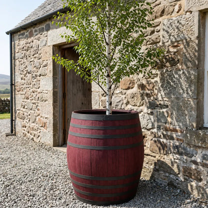 #90cm(D) x 130cm(H) Full Barrel
#Burgundy/Black Band
#with Liner
#without Liner