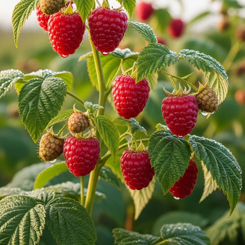 5 Long Cane 'Glen Ample' Raspberry Plants