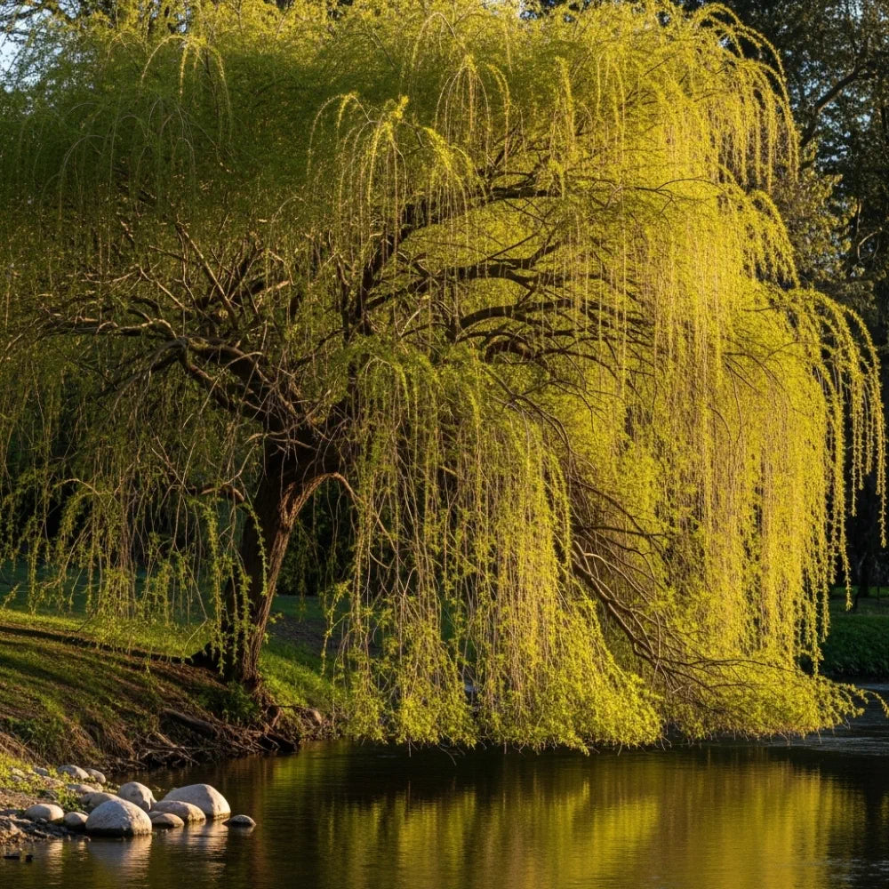 6ft Half-Standard 'Chrysocoma' Golden Weeping Willow Tree | Mature Bare Root Salix | 6/8cm Girth
