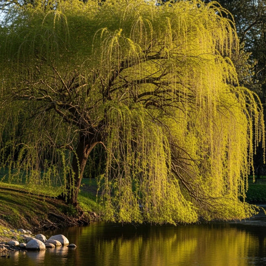 4ft Golden Weeping Willow Tree | Salix Chrysocoma | 3L Pot
