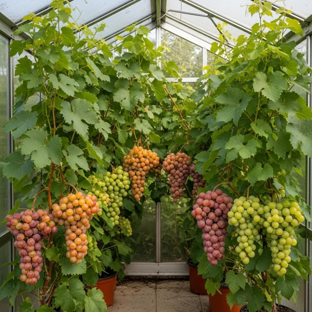 Grapes For Greenhouses Collection - 2 Vines in 2L Pots