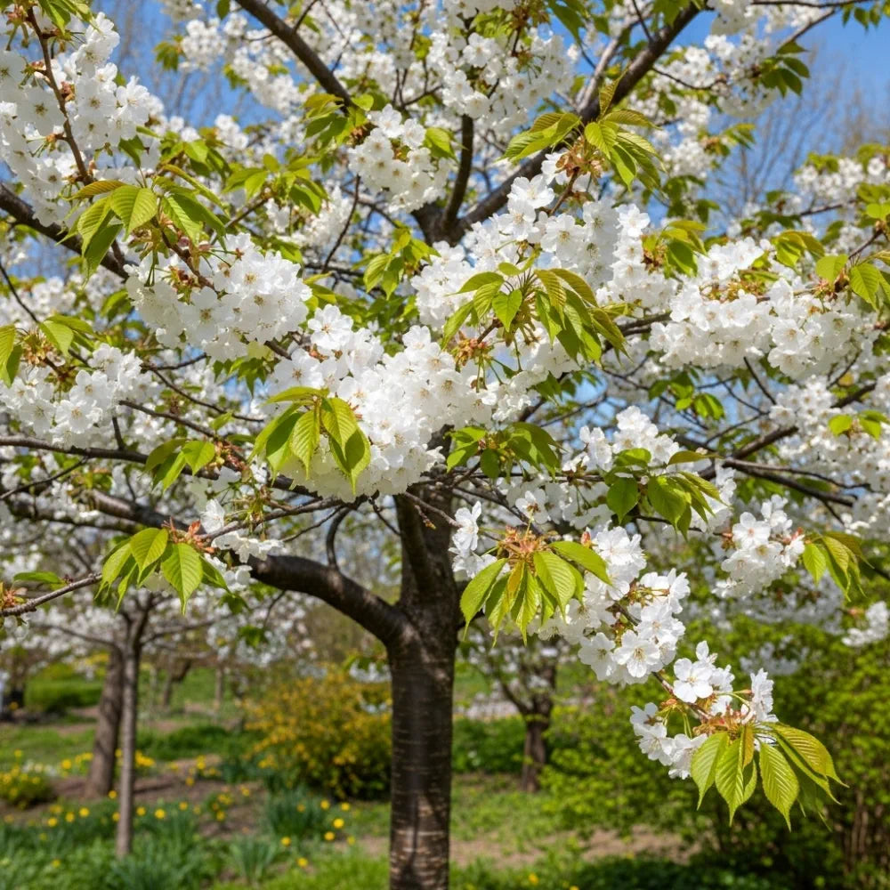 5ft Great White Cherry Blossom Tree | Prunus 'Tai-Haku' | 9L Pot | 2 Years Old