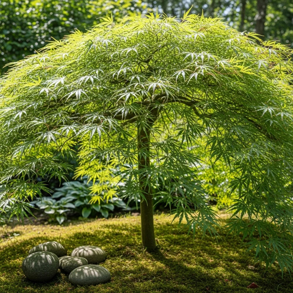 6ft Mature Green Weeping Japanese Maple Tree | Acer palmatum 'Dissectum Viride' | 18L Pot