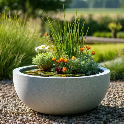 Zinc Galvanised Bowl Planter