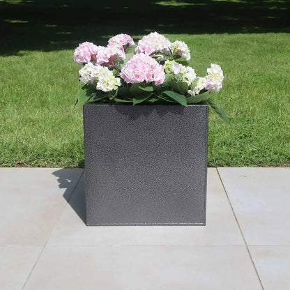Zinc Galvanised Cube Metal Planter