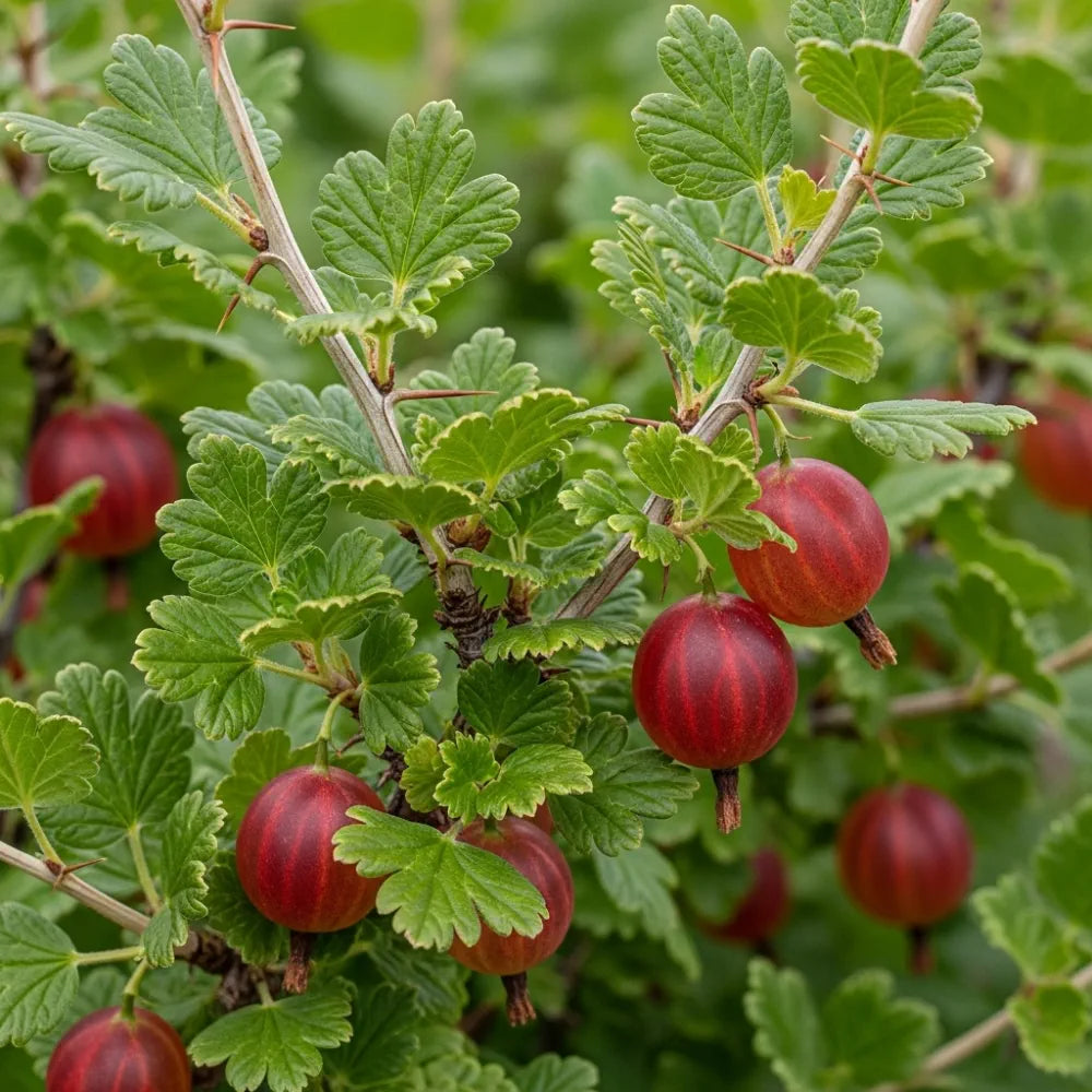 Hinnonmaki Red Gooseberry Bush | Bare Root
