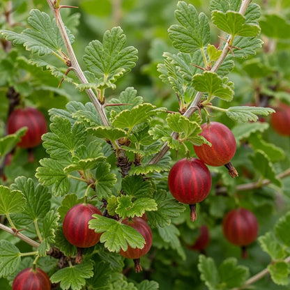 3 Hinnonmaki Red Gooseberry Plants | 3L Pots