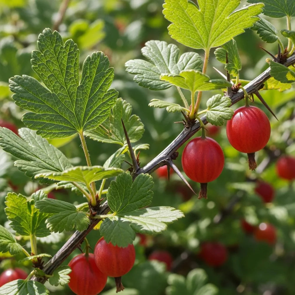 3ft Standard Hinnonmaki Red Gooseberry Bush | 5L Pot