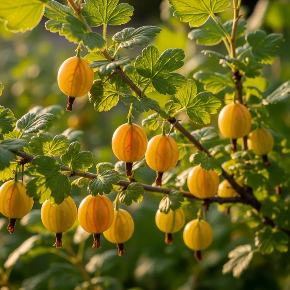 Gooseberry 'Hinnonmaki Yellow' Bush | Plant in 3L Pot