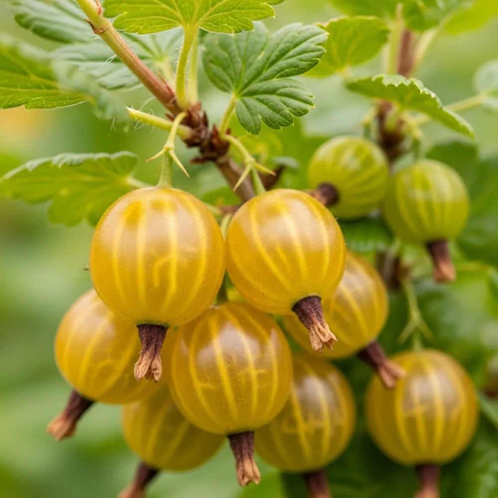 Gooseberry 'Hinnonmaki Yellow' Bush | Plant in 3L Pot