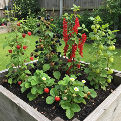 Jam Maker's Fruit Plants Collection | Medium Box (5 Premium Plants) | Allotment in a Box