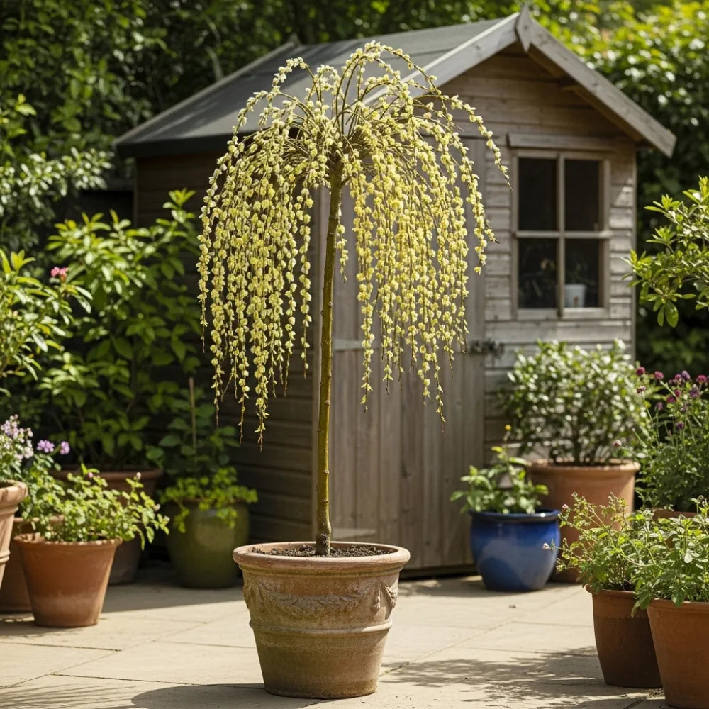 4ft 'Kilmarnock' Dwarf Weeping Willow Tree | Salix Caprea | 4L Pot